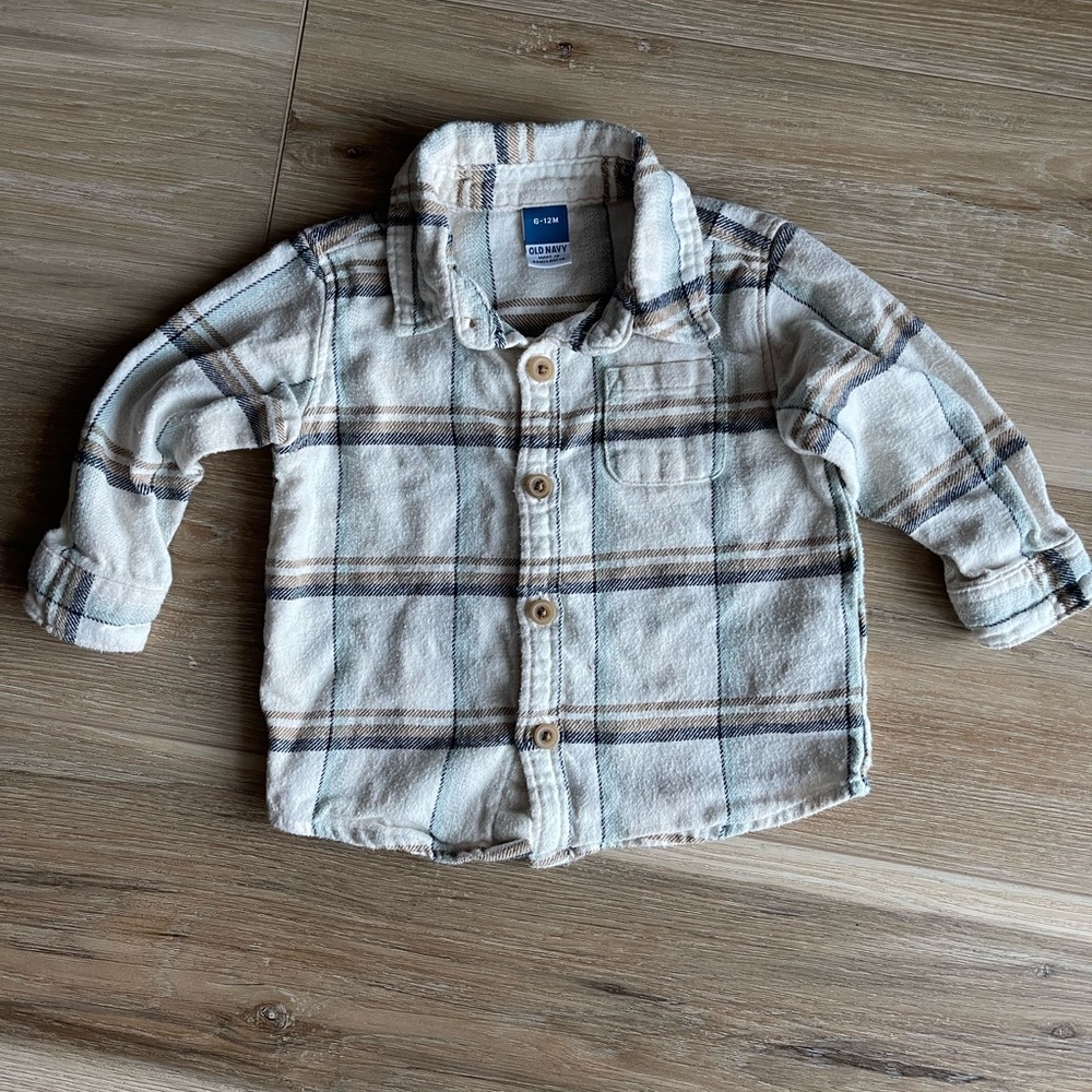 Old Navy Plaid Kids Button Down Shirt